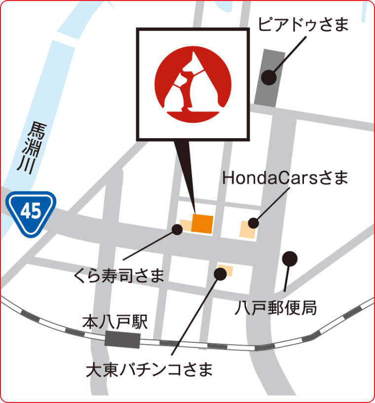 Zoomore八戸店地図